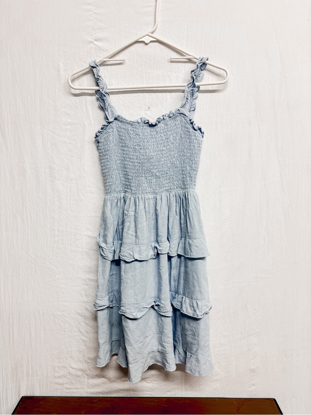 Lulu's Light Blue Ruffled Tiered Mini Sundress